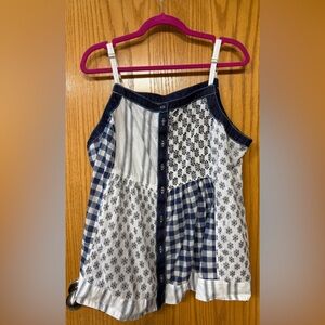 Anthropology denim loose-fit tank top